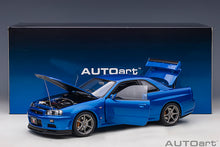 Indlæs billede til gallerivisning Nissan Skyline GT-R (R34) V-Spec II, bayside blue 1:18