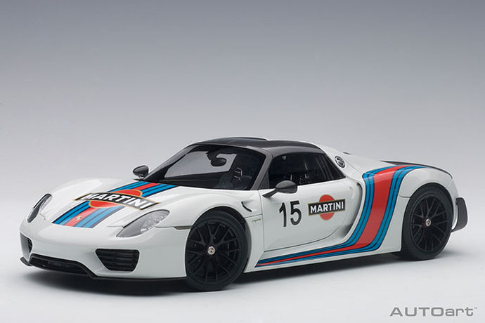 2013 Porsche 918 Spyder Wessach Pakcage, white/martini livery 1:18