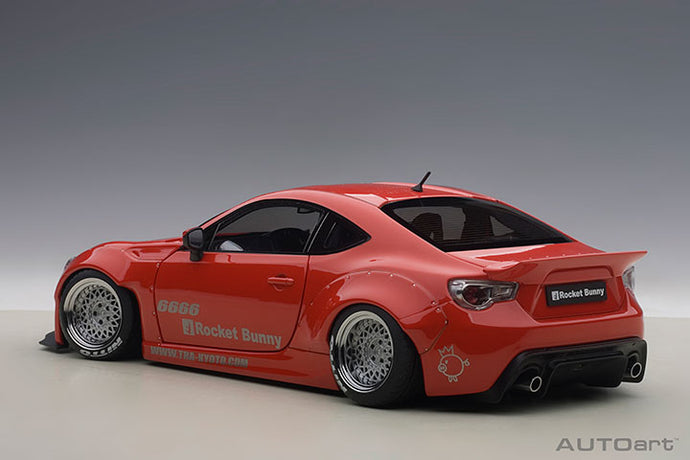 1/18 Toyota 86 Rocket Bunny, red with silver wheels 1:18