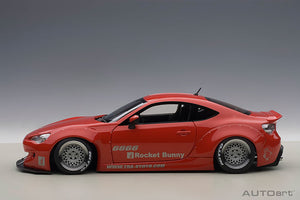 1/18 Toyota 86 Rocket Bunny, red with silver wheels 1:18