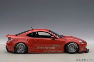 1/18 Toyota 86 Rocket Bunny, red with silver wheels 1:18