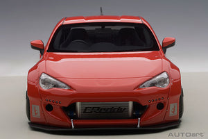 1/18 Toyota 86 Rocket Bunny, red with silver wheels 1:18