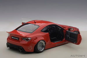 1/18 Toyota 86 Rocket Bunny, red with silver wheels 1:18