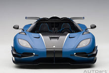 Indlæs billede til gallerivisning 1/18 Koenigsegg One 1, blue/carbon with white accents 1:18