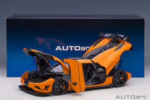 KOENIGSEGG AGERA RS 2015 ORANGE/CARBON 1:18