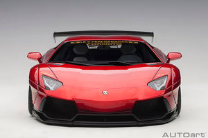 Liberty Walk Lamborghini Aventador with Red Wheels, red 1:18