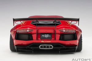 Liberty Walk Lamborghini Aventador with Red Wheels, red 1:18