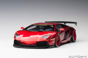 Liberty Walk Lamborghini Aventador with Red Wheels, red 1:18