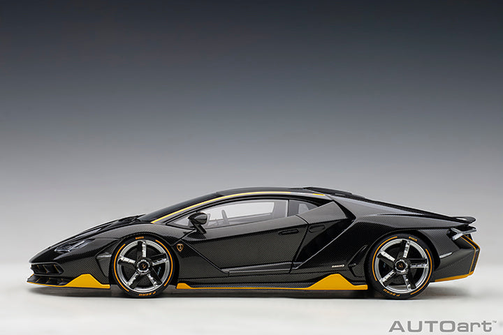 Lamborghini Centenario, clear carbon/yellow accents 1:18