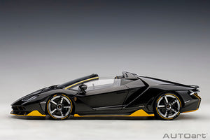 Lamborghini Centenario Roadster, clear carbon/yellow accents 1:18