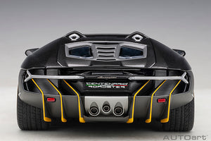 Lamborghini Centenario Roadster, clear carbon/yellow accents 1:18
