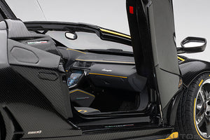 Lamborghini Centenario Roadster, clear carbon/yellow accents 1:18