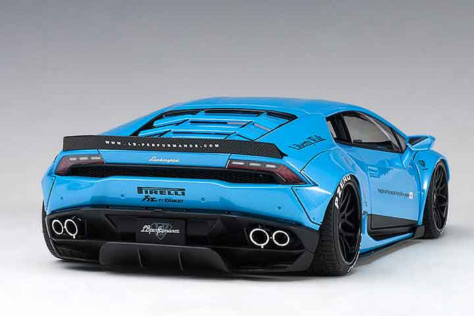 Liberty Walk Lamborghini Huracan, blue metallic 1:18