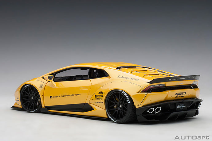 Liberty Walk Lamborghini Huracan, yellow metallic 1:18