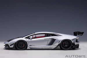 LIBERTY WALK LB-WORKS 2018 LAMBORGHINI AVENTADOR LIMITED SILVER 1:18
