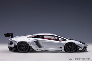 LIBERTY WALK LB-WORKS 2018 LAMBORGHINI AVENTADOR LIMITED SILVER 1:18