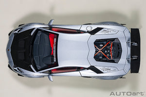 LIBERTY WALK LB-WORKS 2018 LAMBORGHINI AVENTADOR LIMITED SILVER 1:18