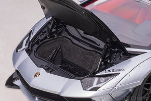 LIBERTY WALK LB-WORKS 2018 LAMBORGHINI AVENTADOR LIMITED SILVER 1:18