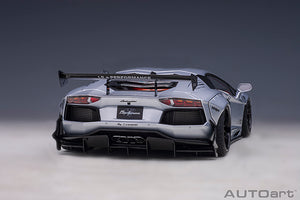 LIBERTY WALK LB-WORKS 2018 LAMBORGHINI AVENTADOR LIMITED SILVER 1:18