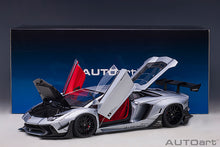 Indlæs billede til gallerivisning LIBERTY WALK LB-WORKS 2018 LAMBORGHINI AVENTADOR LIMITED SILVER 1:18