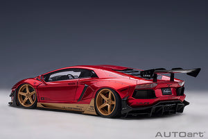 Liberty Walk Lamborghini Aventador, hyper red/gold accents 1:18