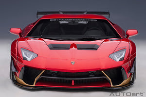 Liberty Walk Lamborghini Aventador, hyper red/gold accents 1:18