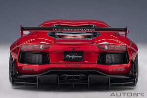 Liberty Walk Lamborghini Aventador, hyper red/gold accents 1:18