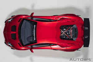 Liberty Walk Lamborghini Aventador, hyper red/gold accents 1:18