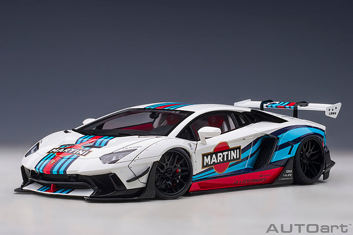LAMBORGHINI AVENTADOR LIBERTY WALK MARTINI LIVERY 2017 MARTINI WHITE RED