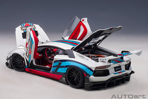 LAMBORGHINI AVENTADOR LIBERTY WALK MARTINI LIVERY 2017 MARTINI WHITE RED