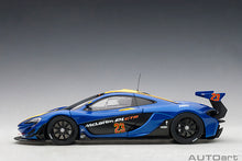 Indlæs billede til gallerivisning McLaren P1 GTR #23, blue/yellow stripes 1:18