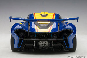 McLaren P1 GTR #23, blue/yellow stripes 1:18