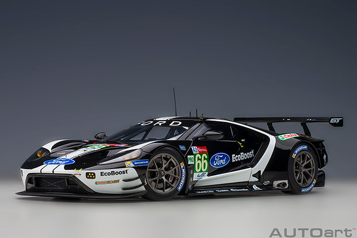 FORD USA GT FORD ECOBOOST 3.5L TURBO V6 TEAM FORD CHIP GANASSI UK N 66 6th LMGTE PRO CLASS 24h LE MANS 2019 S.MUICKE - O.PLA - B.JOHNSON BLACK WHITE