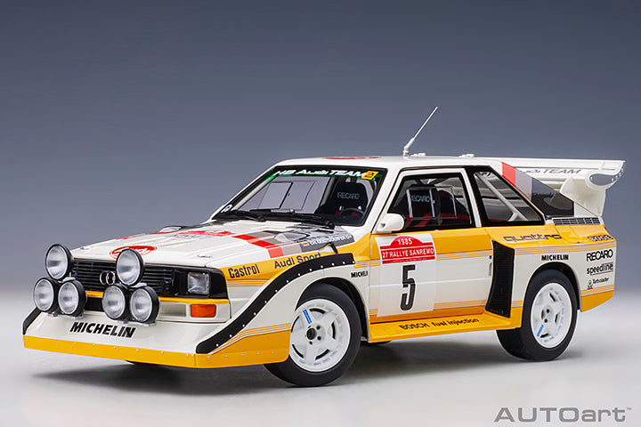 AUDI SPORT QUATTRO S1 N.8 WINNER SANREMO 1985 ROHRL-GEISTDORFER 1:18