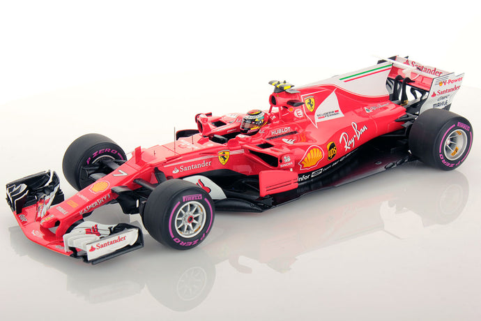 FERRARI F1  SF70H N 7 4th AUSTRALIAN GP 2017 KIMI RAIKKONEN - CON VETRINA  - WITH SHOWCASE RED