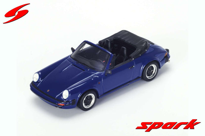 PORSCHE 911 3.2 CABRIOLET 1989 BLUE 1:43