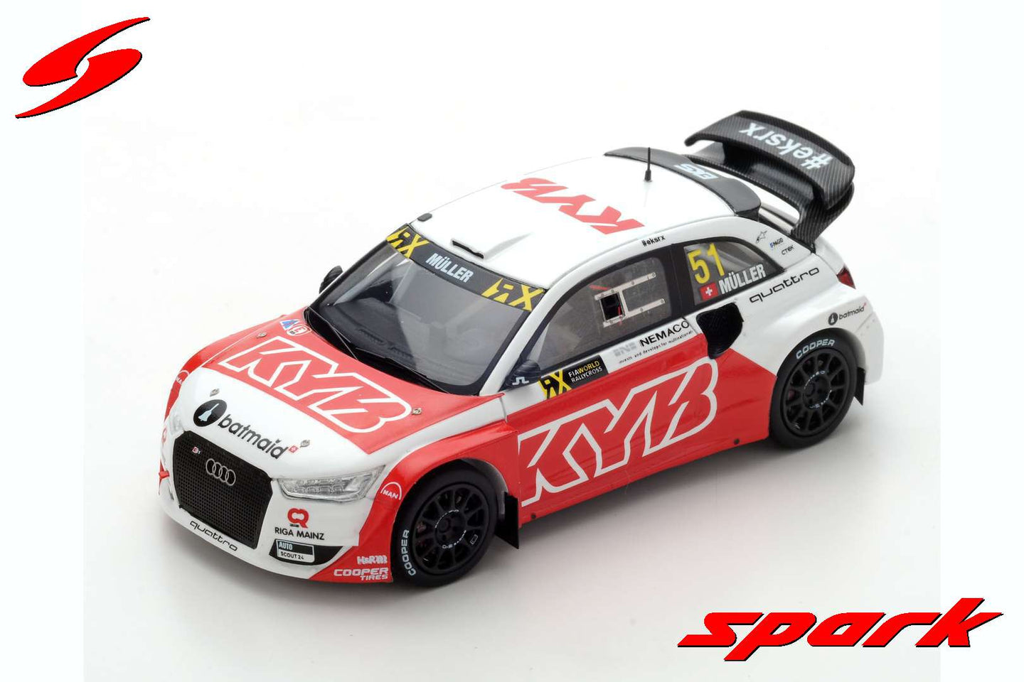 AUDI S1 EKS RX QUATTRO N.51 WRX OF FRANCE 2017 N.MULLER 1:43
