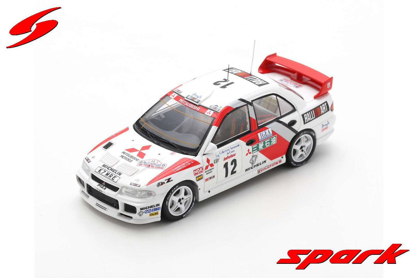 MITSUBISHI LANCER EVO III N.12 3rd T.DE CORSE 1995 A.AGHINI-S.FARNOCCHIA