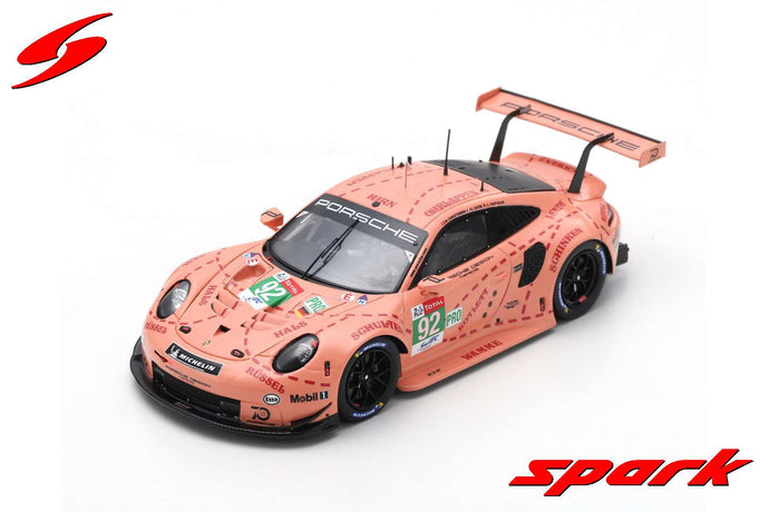 2018 Porsche 911 RSR Porsche GT Team #92 M. Christensen/K. Estre/L. Vanthoor Winner LMGTE Pro class 24H Le Mans *Resin Series* pink