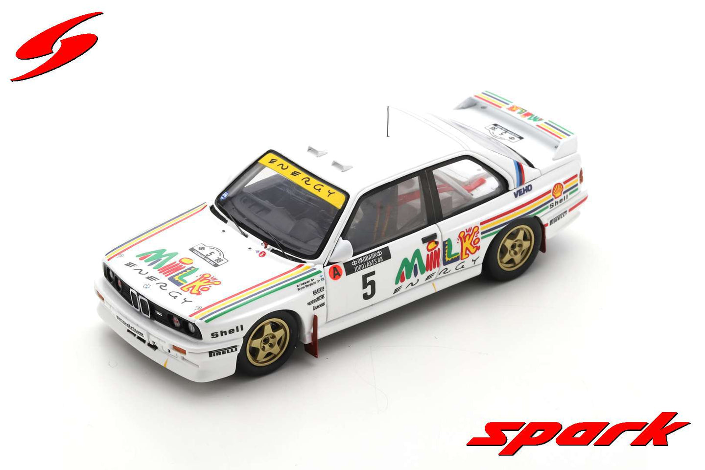 BMW M3 E30 N.5 RALLY 1000 LAKES FINLAND 1988 ARI VATANEN-B.BERGLUND 1:43