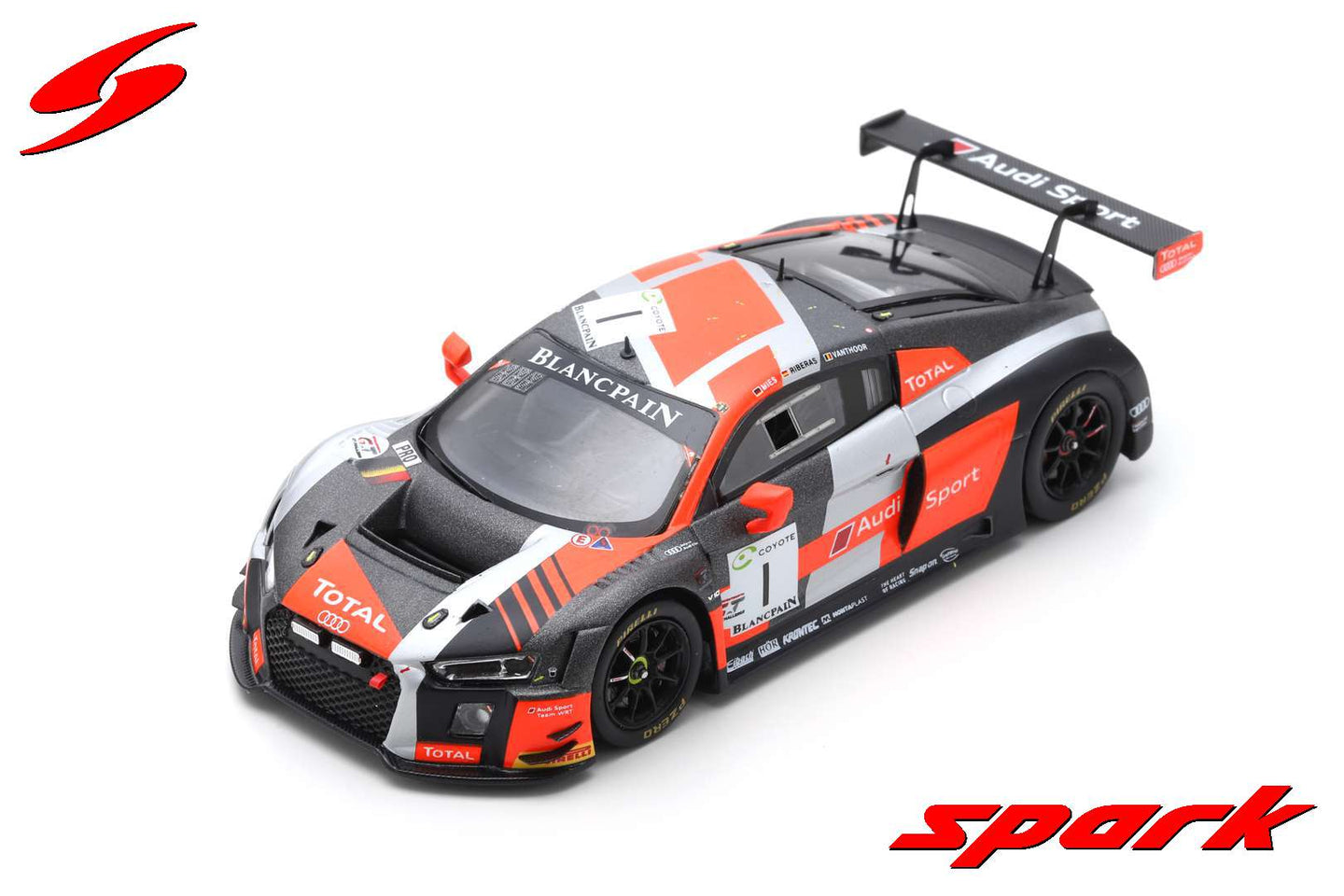 AUDI R8 N.1 24 H SPA 2018 D.VANTHOOR-A.RIBERAS-C.MIES 1:43