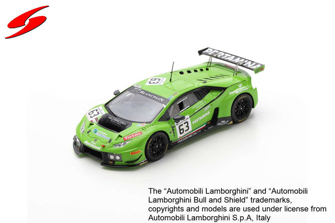 LAMBORGHINI HURACAN GT3 N.63 24 H SPA 2015 G.VENTURINI-A.ZAUGG-M.BORTOL.