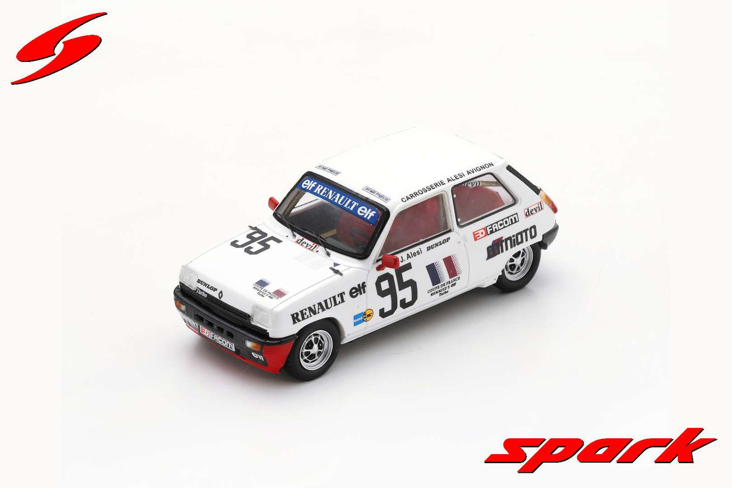 RENAULT 5 ALPINE TURBO N.95 MAGNY-COURS 1983 JEAN ALESI 1:43