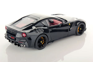 FERRARI F12 TDF SPECIAL SERIES BLACK W/RED LIVERY C/VETRINA 1:18