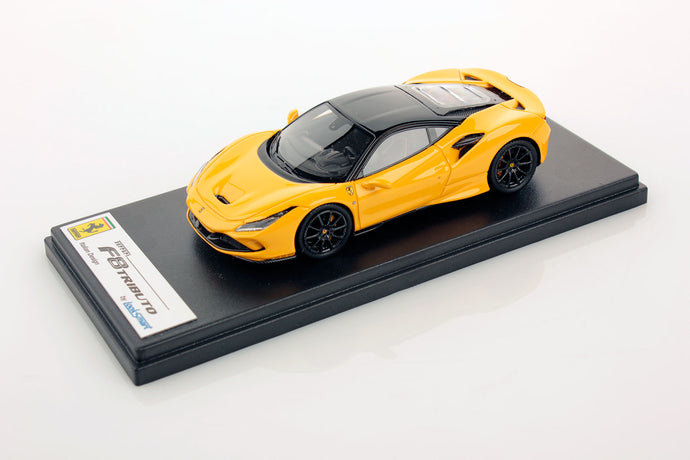 FERRARI F8 TRIBUTO MODENA YELLOW W/BLACK ROOF 1:43
