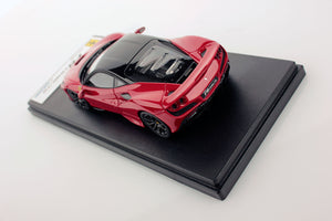 FERRARI F8 TRIBUTO NEW CORSA RED W/BLACK ROOF 1:43