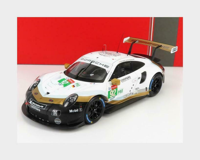 PORSCHE - 911 991 RSR 4.0L FLAT-6 PORSCHE GT TEAM N 92 24h LE MANS 2019 M.CHRISTENSEN - K.ESTRE - L.VANTHOOR - WHITE BLACK GOLD